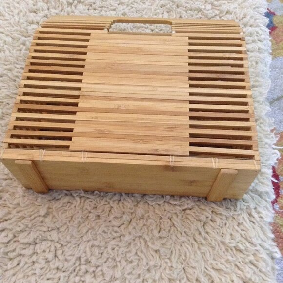 NWOT "Birdcage" Purse/Handbag, Bamboo Wood,  Avant Garde, Beachcore, Bohemian - Picture 4 of 5